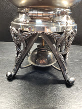 Load image into Gallery viewer, RARE MERIDEN B. COMPANY Swirled Quadruple SilverPlated Tipping Teapot - ANTIQUE
