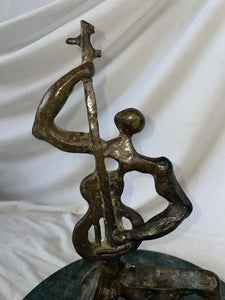 Ossip Zadkine 1890-1967 original Bronze Sculpture “The Guitarist”, 1950-1960!!