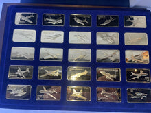 Load image into Gallery viewer, Jane's Medallic Register Great Aircraft 24kt Gold Plate on Bronze 100 Ingot Set
