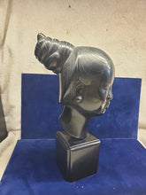 Load image into Gallery viewer, Nguyen Thanh Le Vietnamese Artist Bronze Bust Head of Laos Woman 11&quot; Circa 1950
