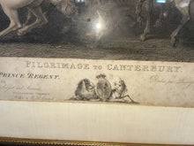Load image into Gallery viewer, Rare 1817 Pilgrimage To Canterbury Engraving nicely, framed by a gallery
