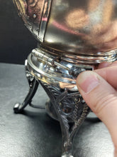 Load image into Gallery viewer, RARE MERIDEN B. COMPANY Swirled Quadruple SilverPlated Tipping Teapot - ANTIQUE
