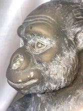 Load image into Gallery viewer, Large Vintage Silverback Gorilla Metal Sculpture Figurine‏ Statue 21” T !!Large Vintage Silverback Gorilla Metal Sculpture Figurine‏ Statue 21” T !!
