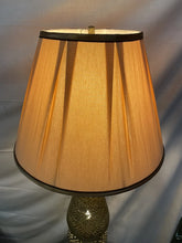 Load image into Gallery viewer, Antique Pierced Brass Floor Lamp Moroccan, Moorish, Syrian 49” Tall
