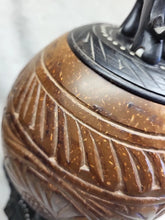 Load image into Gallery viewer, Anglo Raj carved coconut shell with elephant tobacco storage
