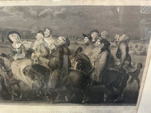Load image into Gallery viewer, Rare 1817 Pilgrimage To Canterbury Engraving nicely, framed by a gallery
