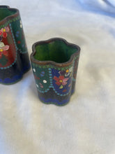 Load image into Gallery viewer, Set Of 3 Antique Japanese Cloisonné Brush Pots, Meigi Period 1868-1912
