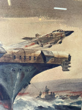 Load image into Gallery viewer, Arthur Beaumont 1965 USS Enterprise CVN-65, Long Beach, Bainbridge ￼signed Print

