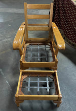 Load image into Gallery viewer, Morris/Stickley-Inspired Royal Oak Chair Recliner + Footstool, Leather Cushions!
