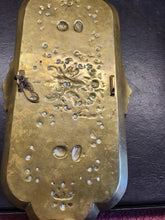 Load image into Gallery viewer, 19c.French Art Nouveau Brass profile portraits &amp; diety Card Pin Card Tray 13''
