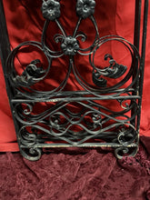 Load image into Gallery viewer, Vintage 74” High Wrought Iron Metal 3-Panel Folding Room Divider, 19”L per Panel
