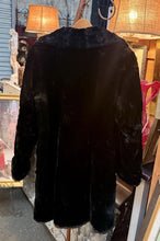 Load image into Gallery viewer, Vintage Stone Furs Vancouver Black Mink Fur Coat Satin Vine Lining
