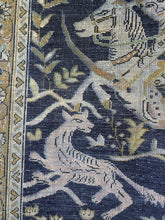 Load image into Gallery viewer, Vintage Handmade Beautiful Perssipn Silk Rug/tapestry 41“ X 29“
