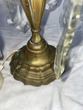 Load image into Gallery viewer, Late 18th/ Early 19th Century Brass and Crystal Candelabra Lamp
