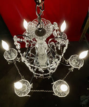 Load image into Gallery viewer, SAINT MOSSI 6-Light Hanging Crystal Raindrop Chandelier 24H 24D 24W New Open Box
