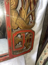 Load image into Gallery viewer, Large Ornate Antique Chinese, Unique Wood Framed Mirror 1927
