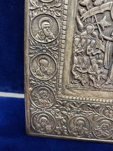 Load image into Gallery viewer, Antique Russian 1867 Sterling Silver icon mother of god joy to all who sorrow!!
