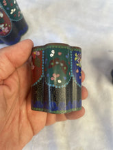 Load image into Gallery viewer, Set Of 3 Antique Japanese Cloisonné Brush Pots, Meigi Period 1868-1912
