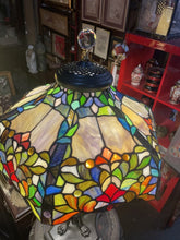 Load image into Gallery viewer, Unique Beautiful ￼Pair Of Vintage Tiffany Style Stained Glass Table Lamps
