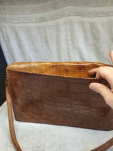 Load image into Gallery viewer, Vintage Alligator taxidermy Murse Purse Genuine Leather 1940’s Handbag Antique
