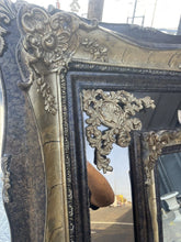 Load image into Gallery viewer, #115 Antique Style Ornate Large Gold And Black Mirror 3D 69“ X 46“
