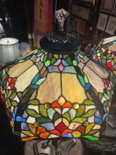 Load image into Gallery viewer, Unique Beautiful ￼Pair Of Vintage Tiffany Style Stained Glass Table Lamps
