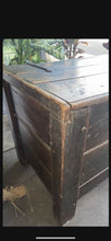 Load image into Gallery viewer, Antique Handmade Metal &amp; Wood Storage Chest Trunk
